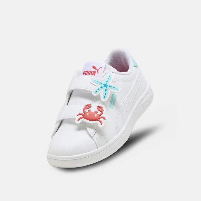PUMA Kids' Smash 3.0 Badges Shoes White PUMA Kids' Smash 3.0 Badges Shoes White image number 3