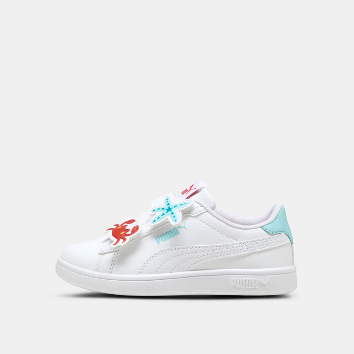 PUMA Kids' Smash 3.0 Badges Shoes White PUMA Kids' Smash 3.0 Badges Shoes White image number 0